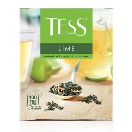 Чай Tess Lime зеленый с цедрой цитрусовых 150г