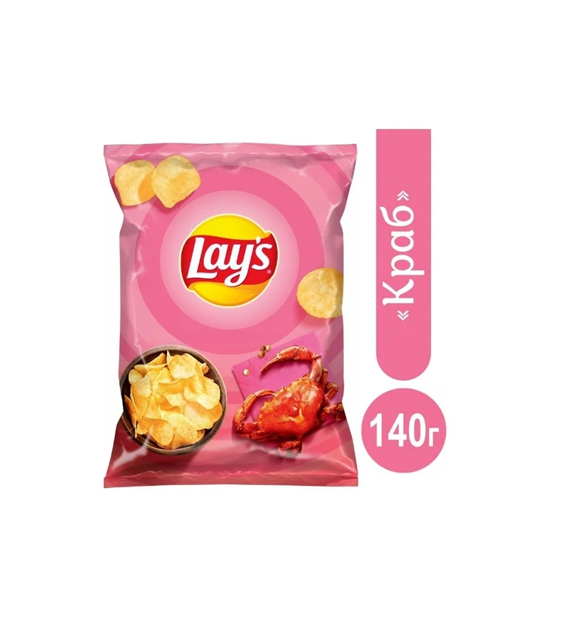 Чипсы картофельные Lay's краб 140