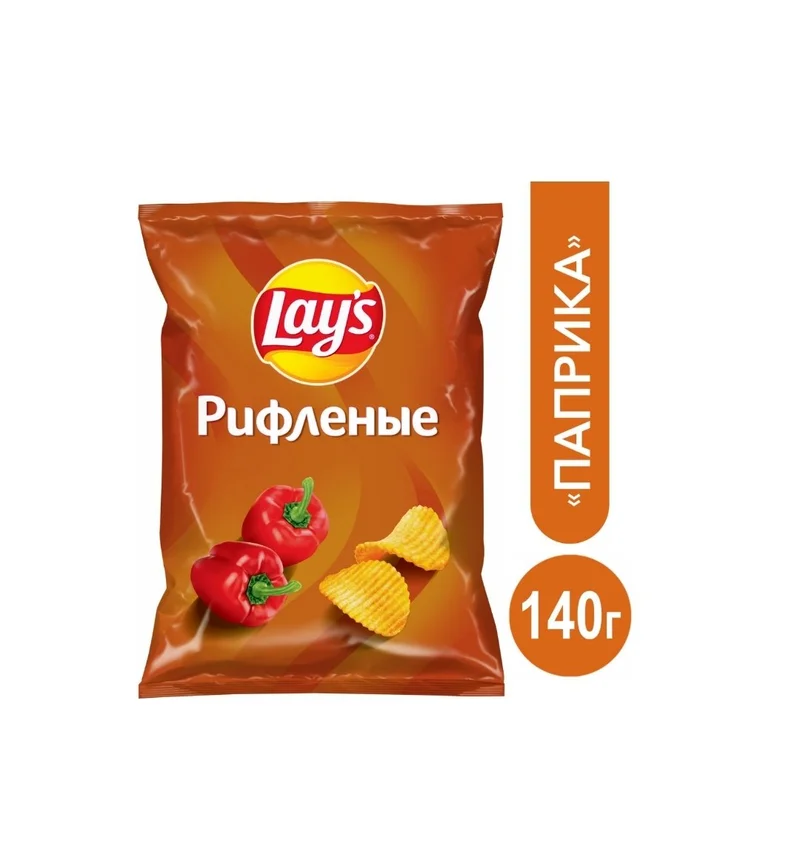 Чипсы Lays Рифленые Паприка 140г