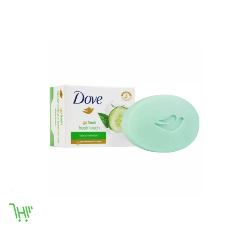 DOVE Мыло туалетное Прикосновение свежесть Аромат огурца и зеленого чая набор 135гр