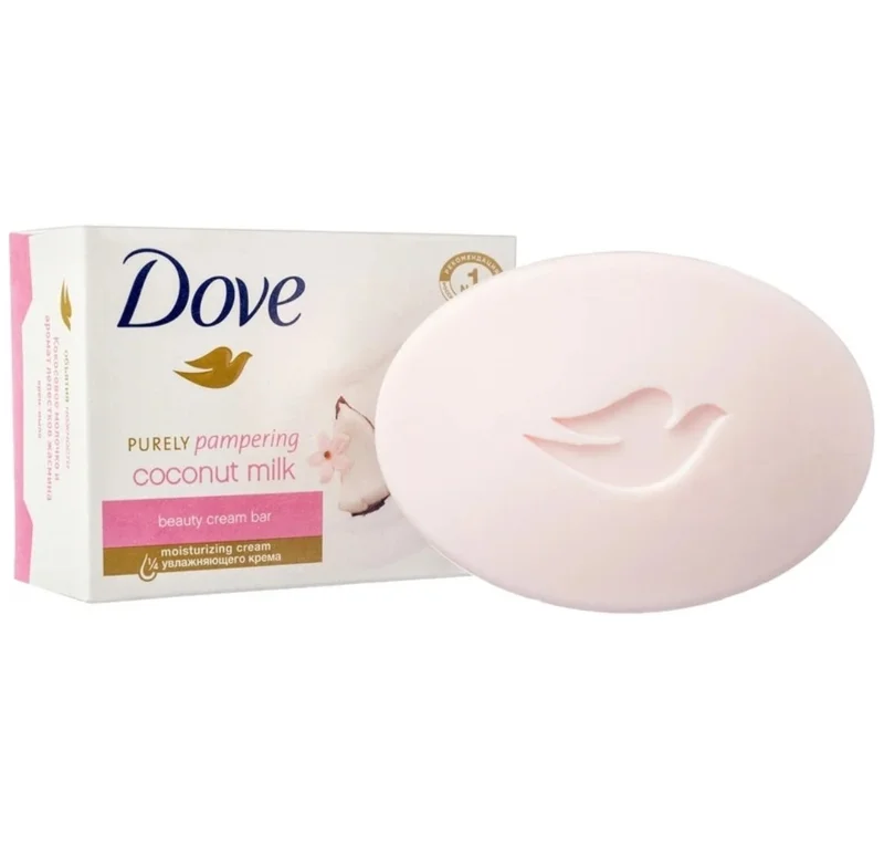 Dove, Мыло туалетное твердое, Кокосовое молочко и лепестки жасмина, 135г