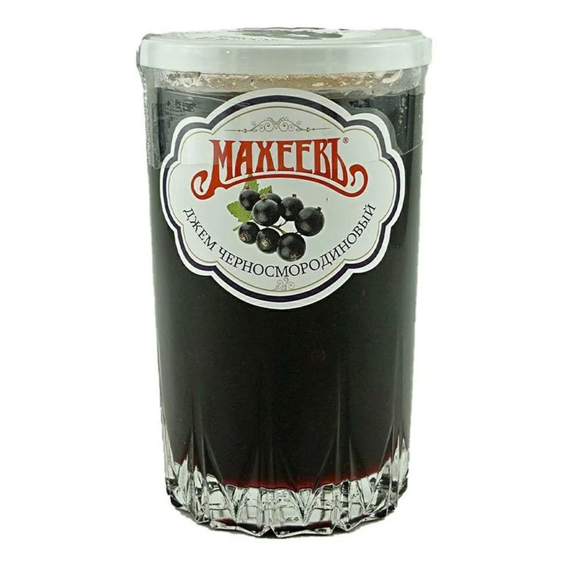 Джем Черносмородиновый Махеевъ в стеклянном стакане, 400г