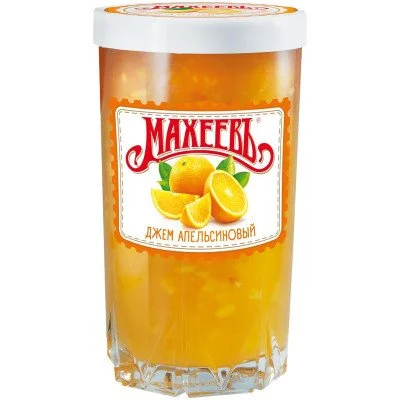 Джем Махеевъ Апельсиновый, стекляный стакан 400 г