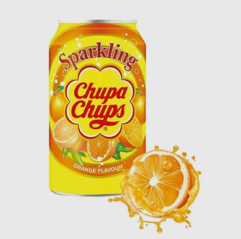 Газированный напиток Chupa Chups Sparkling Orange / Чупа Чупс Апельсин 345мл (Южная Корея)