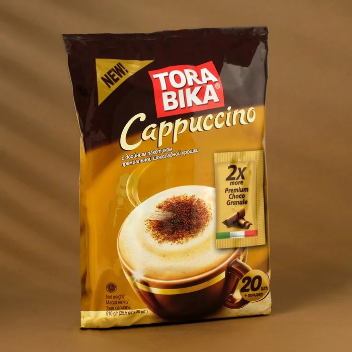 кофейный напиток ТoraBika капучино 20 шт саше по 25,5г,510г