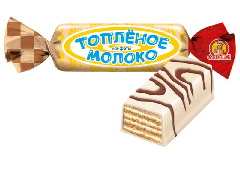 Конфеты вафельные Топленое молоко Славянка