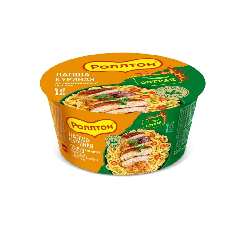 Лапша быстрого приготовления, Роллтон, С КУРИЦЕЙ 90 г
