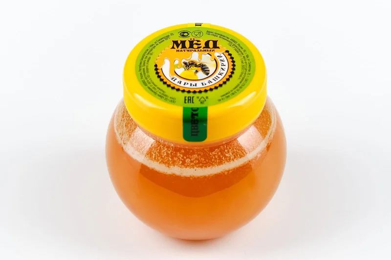 Мед Башкирский нат. п/п бан. Цветочный, 350 г