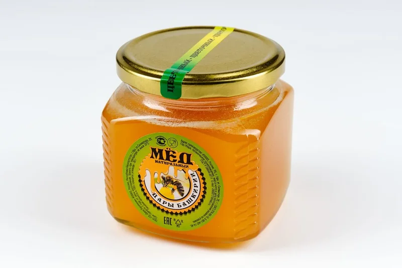 Мед Башкирский нат. ст. бан. Степной, 500 г.(кубик)