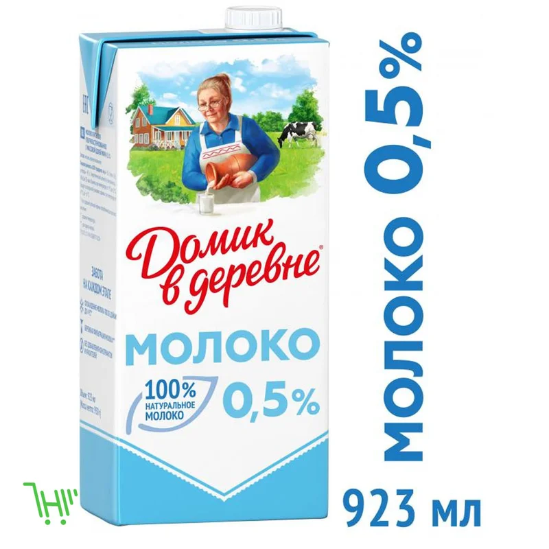 Молоко ультрапастеризованное «Домик в деревне» 0,5%, 950 г