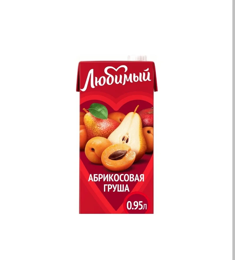 Напиток сокосодержащий Любимый Абрикосовая груша 950 мл