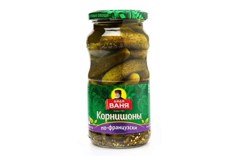 Огурцы Дядя Ваня Корнишоны «По-французски» 460 г.