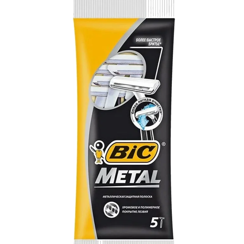 Описание Станок для бритья BIC Metal, 5 шт