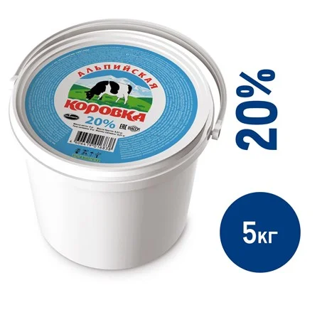 Продукт сметанный Альпийская коровка 20%, 5кг