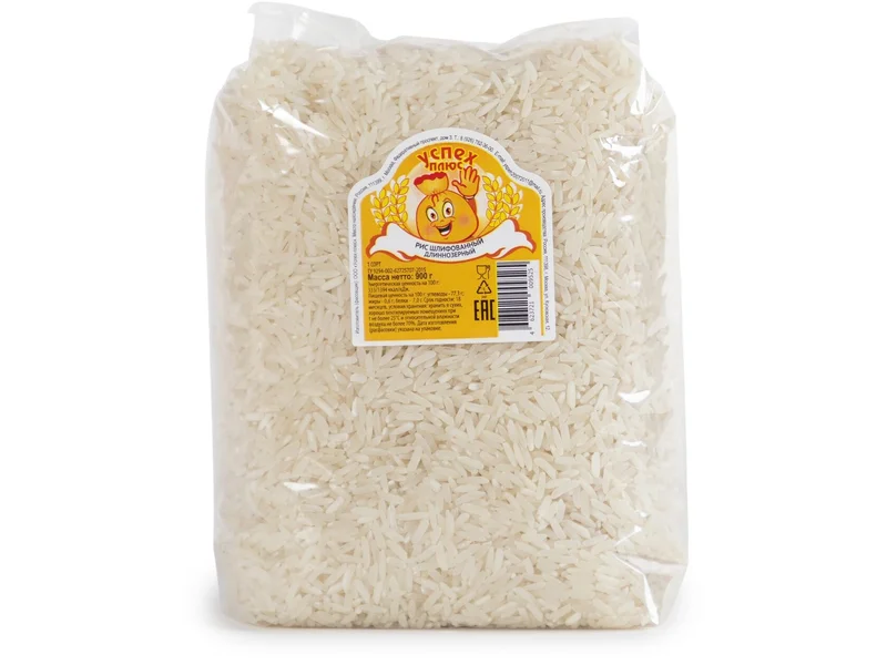 Рис длиннозерный «Успех плюс» 0,9кг