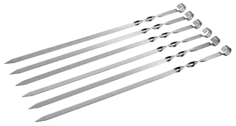 Шампуры плоские 60 см., толщина 1,5 мм., 6 шт.