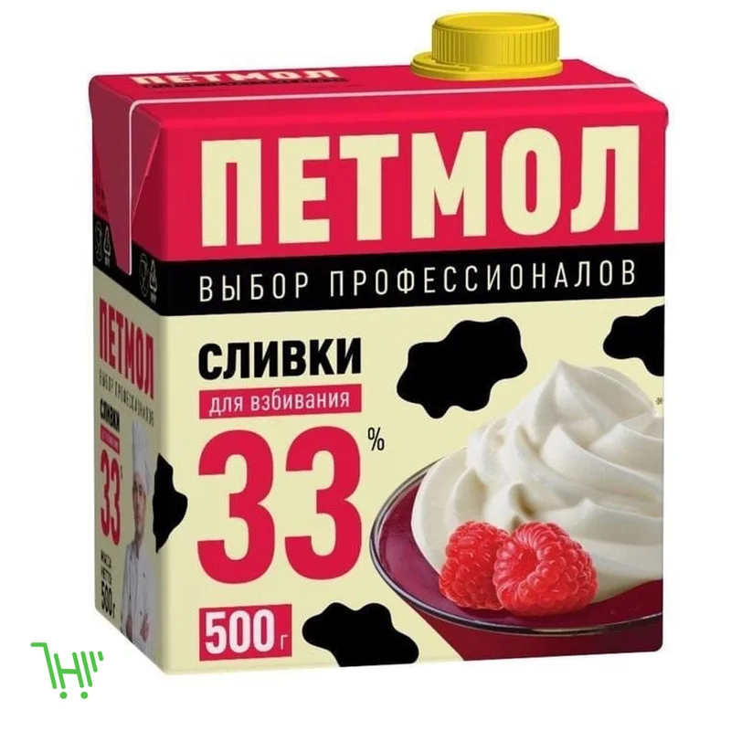 Сливки Петмол Крем сливочный 33% 0,5л