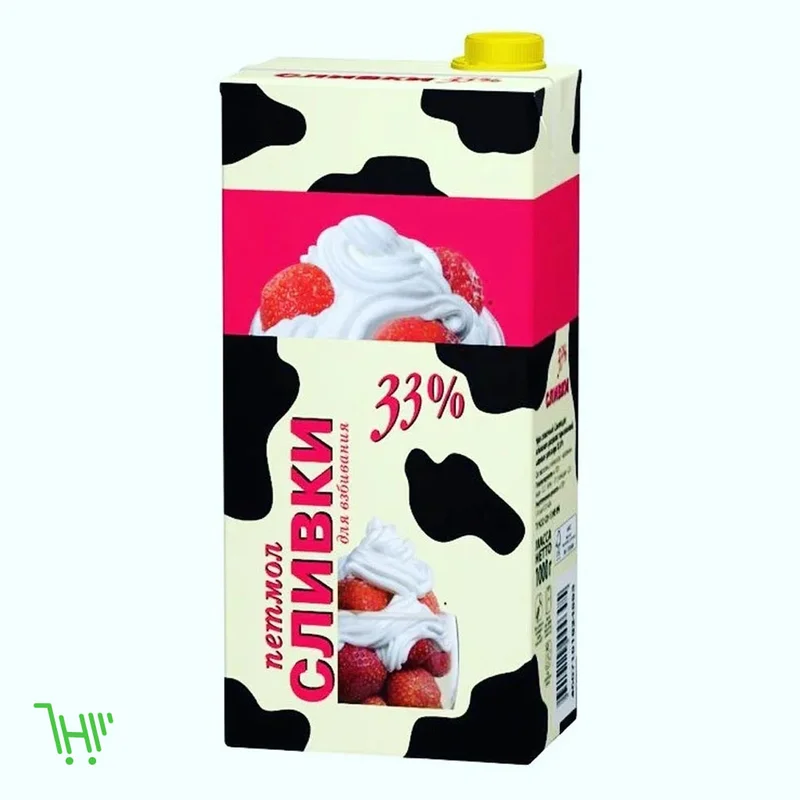 Сливки Петмол Крем сливочный 33% 1л