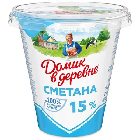 Сметана Домик в Деревне15%, 330г БЗМЖ