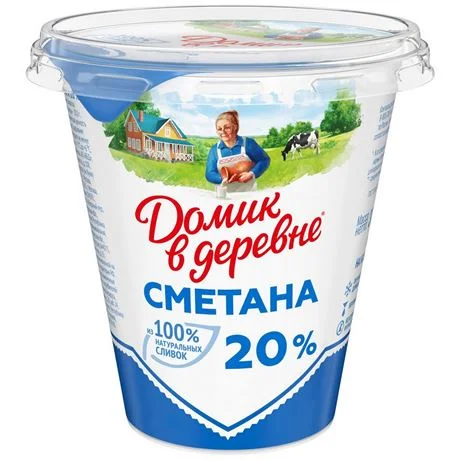 Сметана Домик в Деревне20%, 330г БЗМЖ