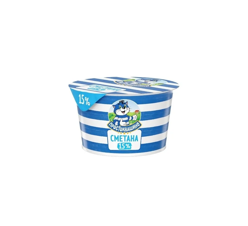 Сметана Простоквашино 15% 180г