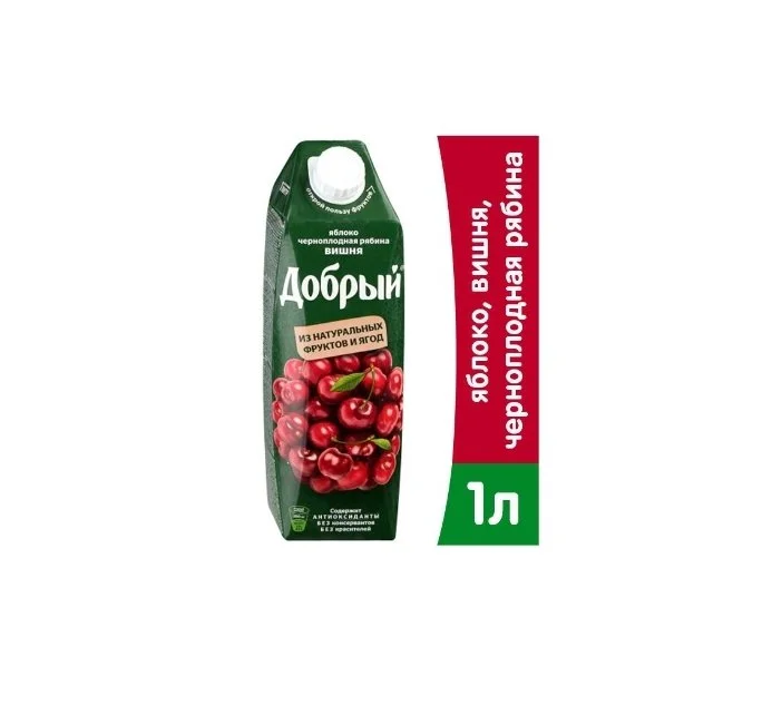 Сок Добрый вишня-черноплодная рябина-яблоко 1 л