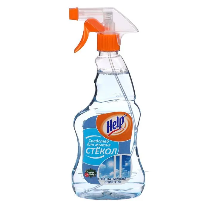 СРЕДСТВО ДЛЯ МЫТЬЯ СТЁКОЛ HELP, С НАШАТЫРНЫМ СПИРТОМ, 500 МЛ
