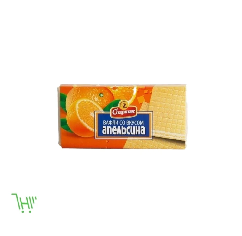 Вафли Спартак со вкусом Апельсина 100г/Спартак
