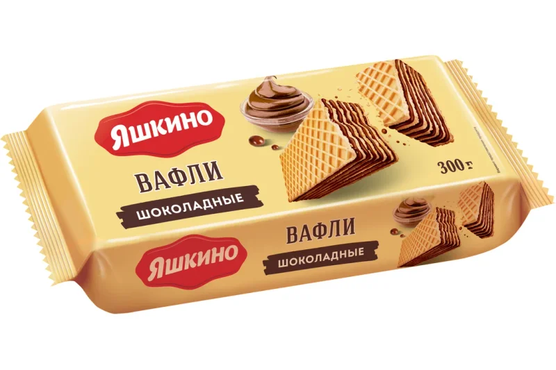 Вафли Яшкино шиколадные 300гр