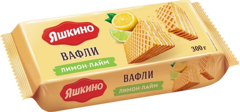 Вафли Яшкино со вкусом  лимон-лайм  300гр