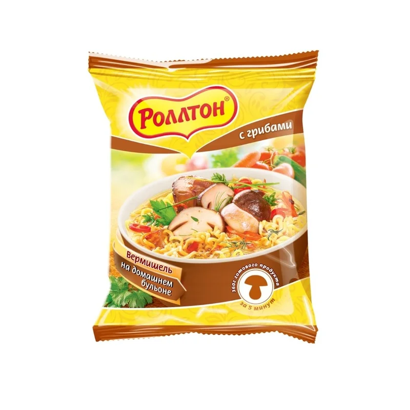 Вермишель «Роллтон» с грибами, 60 г